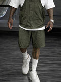 Cargo Style Vest Shorts Set