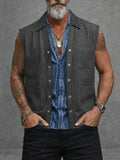 Utility Casual 100% Cotton Denim Vest