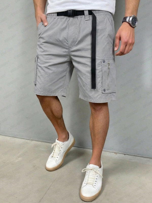 Casual Functional Summer Cargo Shorts with Belt