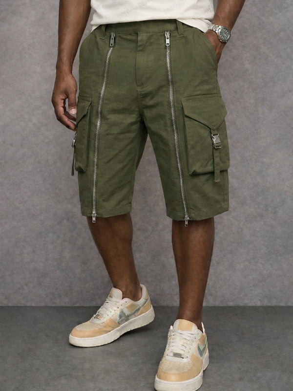 Unique Zipper Design Tactical Cargo Shorts