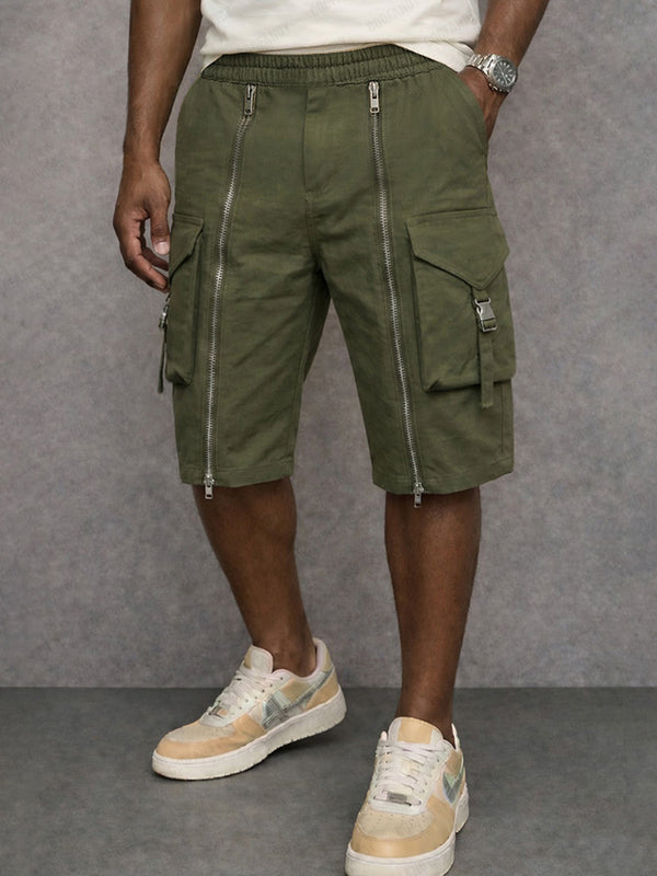 Unique Zipper Design Tactical Cargo Shorts