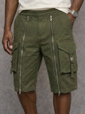 Unique Zipper Design Tactical Cargo Shorts