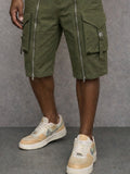 Unique Zipper Design Tactical Cargo Shorts