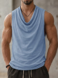 Casual Relaxed Fit Cowl Neck Tank Top