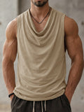 Casual Relaxed Fit Cowl Neck Tank Top