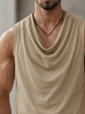 Casual Relaxed Fit Cowl Neck Tank Top