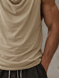 Casual Relaxed Fit Cowl Neck Tank Top