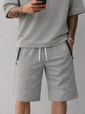 Active Contrast Color Polo and Shorts Sport Set