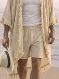 Natural Tassel Edge Cotton Vacation Matching Set