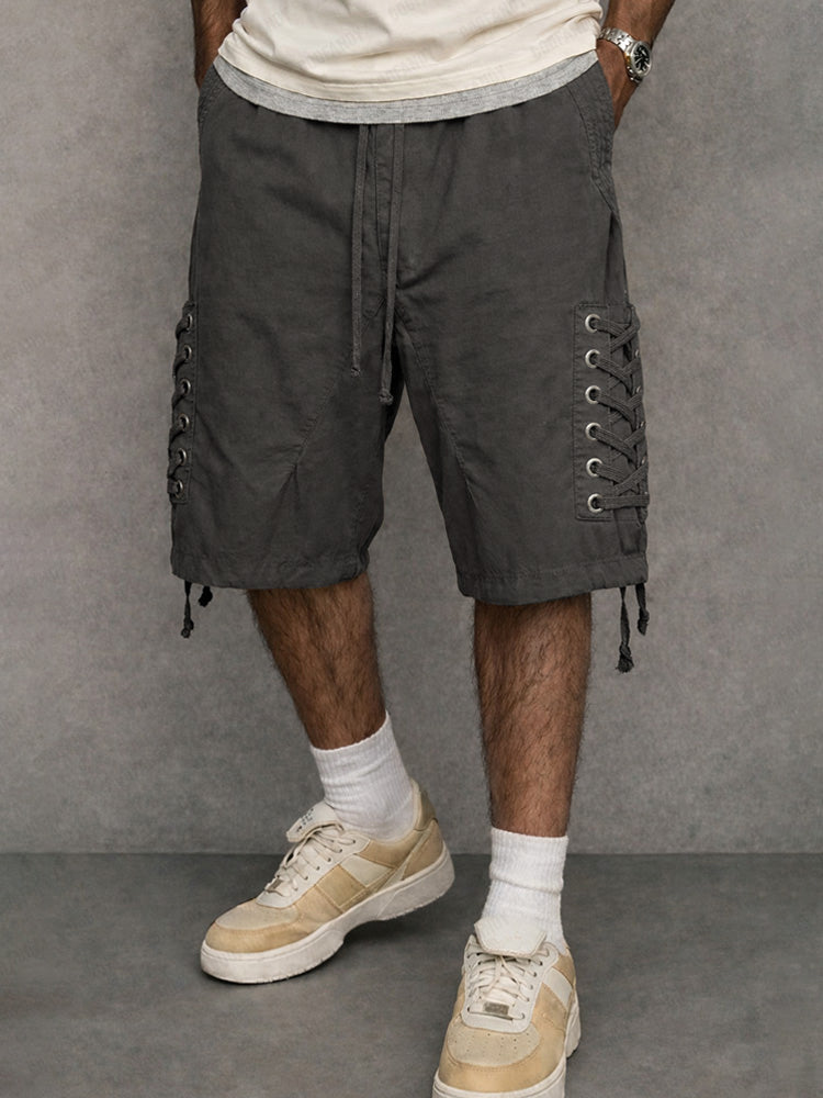 Street Style Side Drawstring Cotton Shorts – COOFANDY