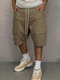 Street Style Drawstring Cargo Shorts