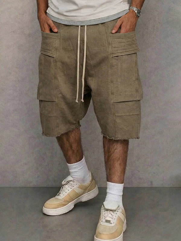 Street Style Drawstring Cargo Shorts