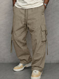 Utility Loose Fit Drawstring Waist Cargo Pants