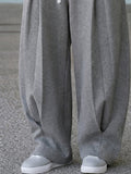 Casual Relaxed Fit Pleated Sweat Pants