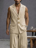 Premium Minimalist Cotton Vest Pants Matching Set