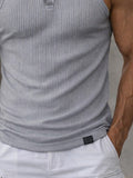 Summer Athletic Fit Textured Tank Top