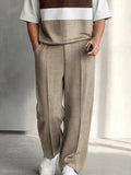 Modern Casual Color Block T-Shirt Pants Set