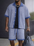 Sporty Contrast Color Stripe 2-Piece Set