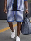 Sporty Contrast Color Stripe 2-Piece Set