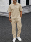 Smart Casual Contrast Trim Polo Shirt Set