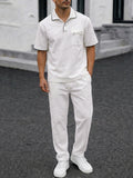 Smart Casual Contrast Trim Polo Shirt Set
