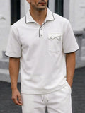 Smart Casual Contrast Trim Polo Shirt Set