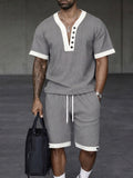 Modern Athleisure Contrast Trim Matching Set