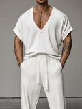 Urban Casual Relaxed Fit Drawstring Pants Set