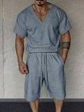 Casual Sporty Streetwear Shorts Set
