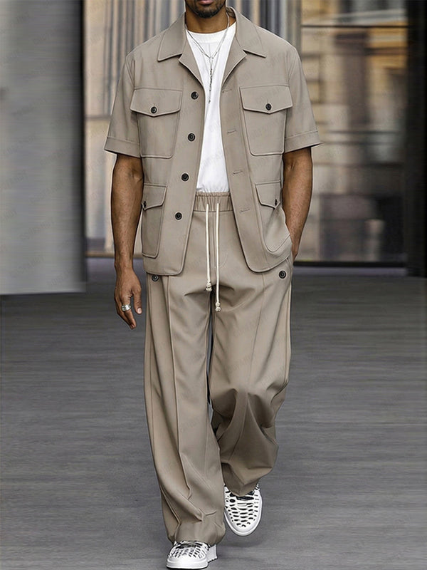 Essential Cargo Style Shirt Pants Set