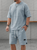 Urban Athleisure Front Stitching T-Shirt Set