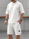 Urban Athleisure Front Stitching T-Shirt Set