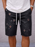 Fashion Distressed Drawstring Denim Shorts