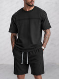 Athleisure Seam Detail T-Shirt Shorts Set