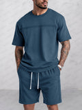 Athleisure Seam Detail T-Shirt Shorts Set