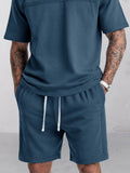 Athleisure Seam Detail T-Shirt Shorts Set