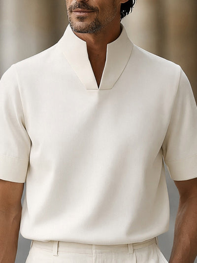 Men's Urban Minimalist Stand Collar Short Sleeve Top – COOFANDY