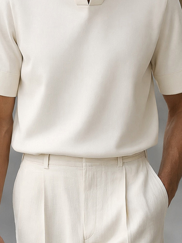 Men's Urban Minimalist Stand Collar Short Sleeve Top – COOFANDY