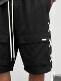 Unique String Design 100% Cotton Cargo Shorts
