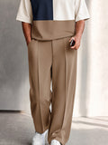 Daily Casual Color Block Matching Set
