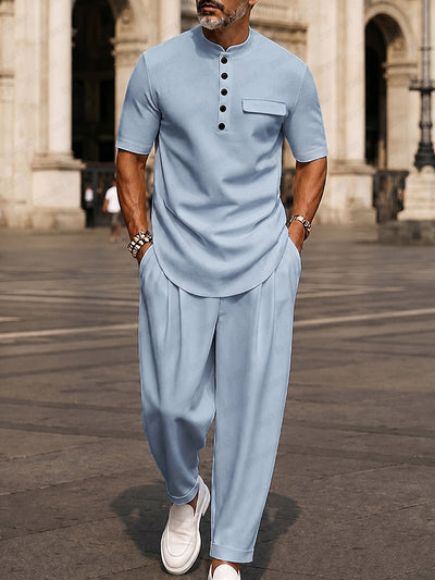Men's Effortless Contrast Color Matching Set | Urban Casual – COOFANDY