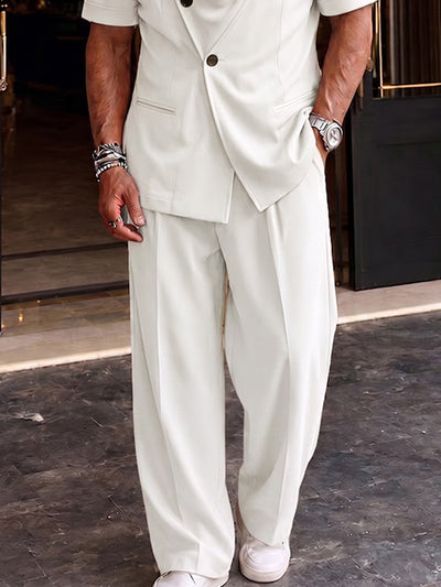 COOFANDY Men???¨º?¨¨s Casual Two-Piece Set ??¡§?C Draped Short Sleeve ...