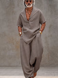 Casual Minimalist Loose Fit Matching Set