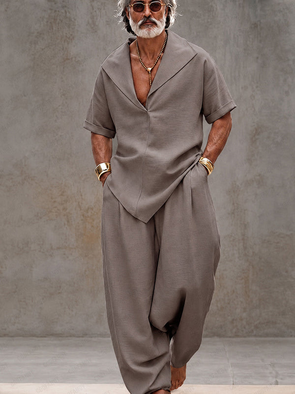 Casual Minimalist Loose Fit Matching Set