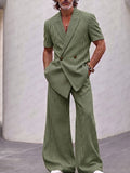 Vintage Smart Casual Plaid Matching Set
