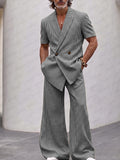Vintage Smart Casual Plaid Matching Set
