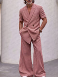 Vintage Smart Casual Plaid Matching Set