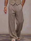 Modern Houndstooth Plaid Suit Vest and Pants Set
