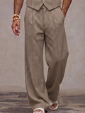 Modern Plaid Suit Vest and Pants Set