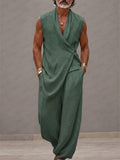 Minimalist Loose 100% Cotton Tank Top Pants Set